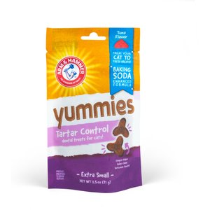 ARM & HAMMER PRODUCTS Yummies Tartar Control Extra Small Tuna Flavor Cat Dental Treats, 2.5-oz bag