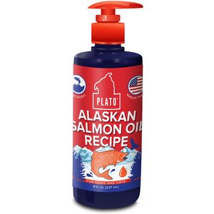 Plato Wild Alaskan Salmon Oil Dog & Cat Supplement, 8-oz bottle