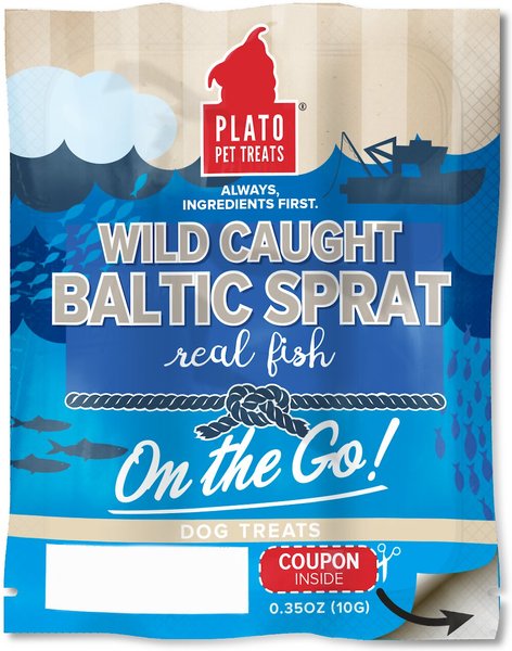 Plato Wild Caught Baltic Sprat Dog Treats, 0.35-oz  bag slide 1 of 4