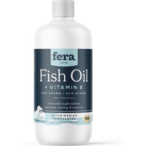 Fera Pet Organics Fish Oil + Vitamin E Dog & Cat Supplement, 8-oz bottle