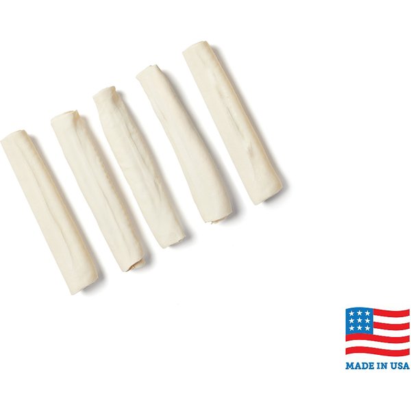 BONES & CHEWS Made in USA Rawhide Roll Dog Treats, 5", 5 count