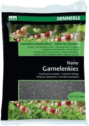 Dennerle Nano Garnelenkies Shrimp Aquarium Gravel, 4.4-lb bag, Sulawesi Black