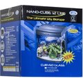 JBJ Aquarium Nano-Cube 12 LED Curved Glass Fish Aquarium, 12-gal