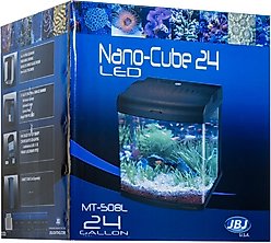 JBJ Aquarium Nano-Cube 24 LED Fish Aquarium, 24-gal
