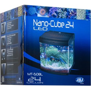 JBJ Aquarium Nano-Cube 24 LED Fish Aquarium, 24-gal