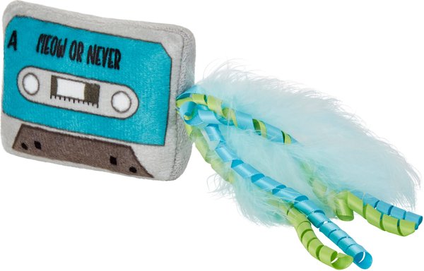 Frisco Retro Cassette Plush Kicker Cat Toy with Catnip slide 1 of 4