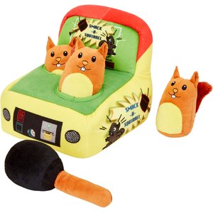 Frisco Retro Smack-a-Squirrel Hide & Seek Plush Puzzle Squeaky Dog Toy