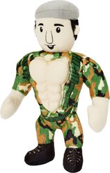 Frisco Retro Camo Hero Muscle Plush Squeaky Dog Toy