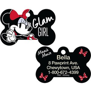 Quick-Tag Disney Minnie Mouse Personalized Dog & Cat ID Tag, Large,