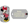 Quick-Tag Disney Minnie Mouse Personalized Dog & Cat ID Tag, Large, Military Grey