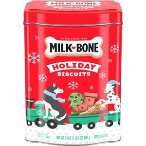 Milk-Bone Limited-Edition Holiday Biscuits Dog Treats, 24-oz tin