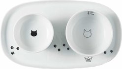 Necoichi Double Dining Tray Set & Elevated Cat Bowls