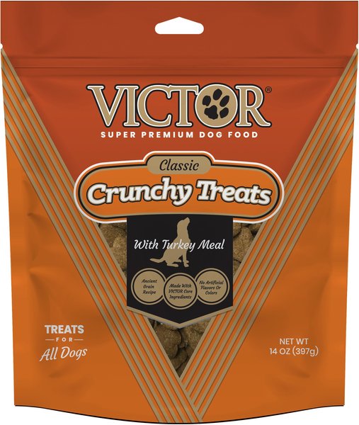 VICTOR Crunchy Treats Turkey Meal Dog Treats, 14-oz bag slide 1 of 6