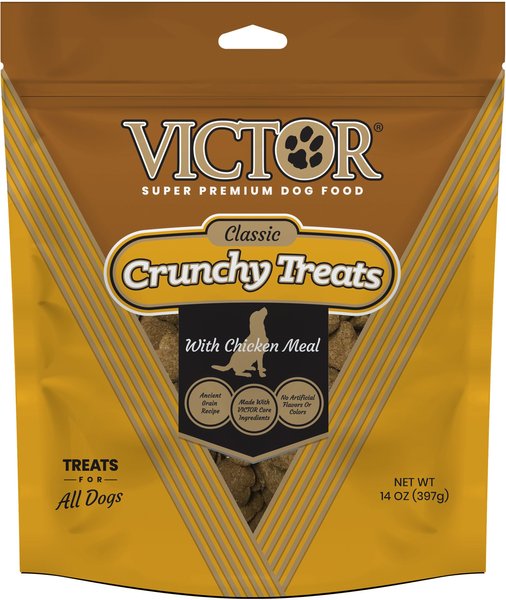 VICTOR Crunchy Treats Chicken Meal Dog Treats, 14-oz bag slide 1 of 6