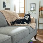Frisco Eyelash Cat & Dog Blanket, Sand