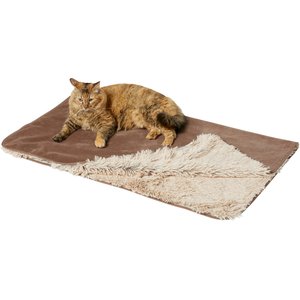 Frisco Long Faux Fur Cat & Dog Throw Blanket, Sand, Large