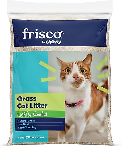 Frisco Natural Lightly Scented Clumping Grass Cat Litter, 20-lb bag