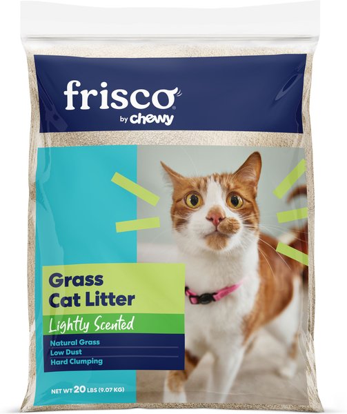 Frisco Natural Lightly Scented Clumping Grass Cat Litter, 20-lb bag slide 1 of 8