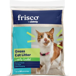 Frisco Natural Lightly Scented Clumping Grass Cat Litter, 20-lb bag