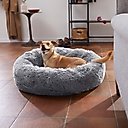 Frisco Eyelash Cat & Dog Bolster Bed, Smoky Gray, Medium