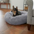 Frisco Eyelash Cat & Dog Bolster Bed, Smoky Gray, Large
