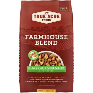 True Acre Foods Farmhouse Blend with Lamb & Vegetables Dry Dog Food, 30-lb bag