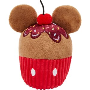 Disney Mickey Mouse Cupcake Plush Squeaky Dog Toy