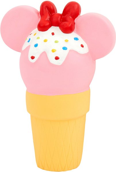 Disney Minnie Mouse Ice Cream Cone Latex Squeaky Dog Toy slide 1 of 4