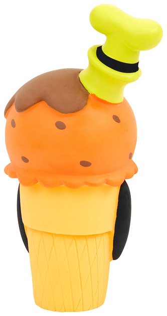 DOG SQUEAKY TOY RUBBER SQUEAKER ICE CREAM CONE TEETHER NEW 