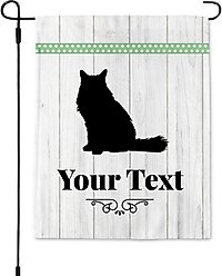 904 Custom Cat Personalized Garden Flag, Sitting Cat