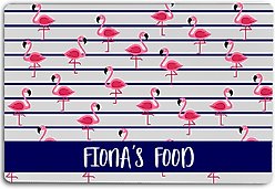 904 Custom Flock of Flamingos Personalized Dog & Cat Placemat