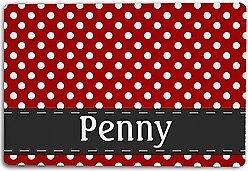 904 Custom Polka Dot Personalized Dog & Cat Placemat