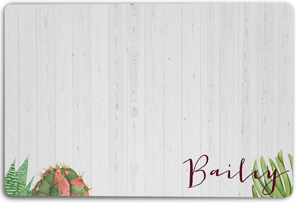 904 Custom Cactus Personalized Dog & Cat Placemat slide 1 of 4