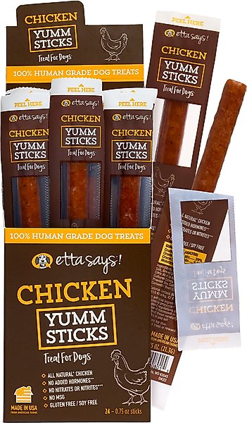 Etta Says! Chicken Yumm Sticks Dog Treats, 24 count slide 1 of 4
