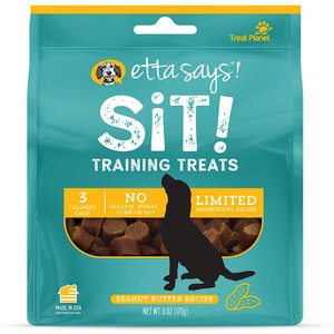Etta Says! Sit! Training Treats Peanut Butter Recipe Dog Treats, 6-oz bag