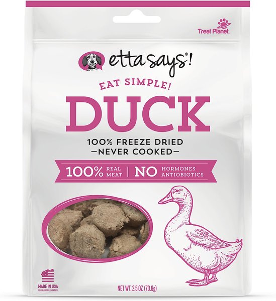 Etta Says! Eat Simple! Duck Freeze-Dried Dog Treats, 2.5-oz bag slide 1 of 2