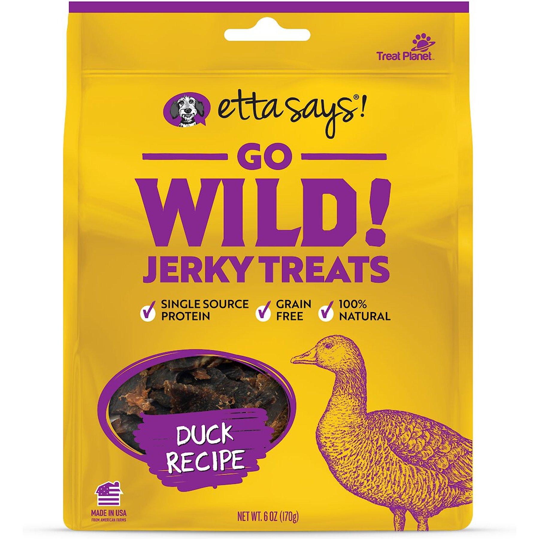 Etta Says Go Wild! Jerky Treats Duck Recipe Dog Treats