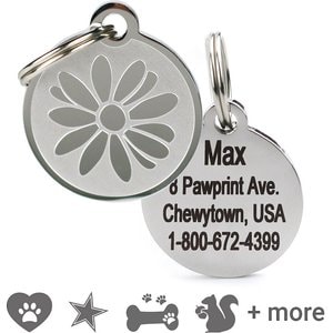 Frisco Personalized Dog & Cat ID Tag, Medium, Daisy Flower