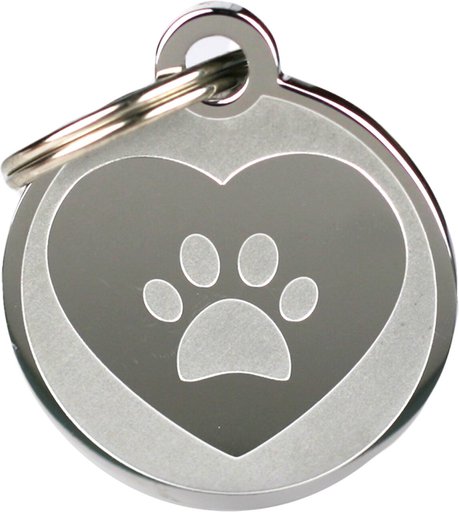 Frisco Personalized Dog & Cat ID Tag, Medium, Heart With Paw