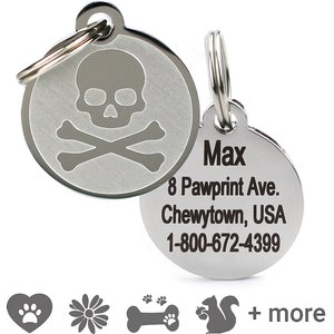 TagWorks Silent Black Bone Personalized ID Tag | PetSmart