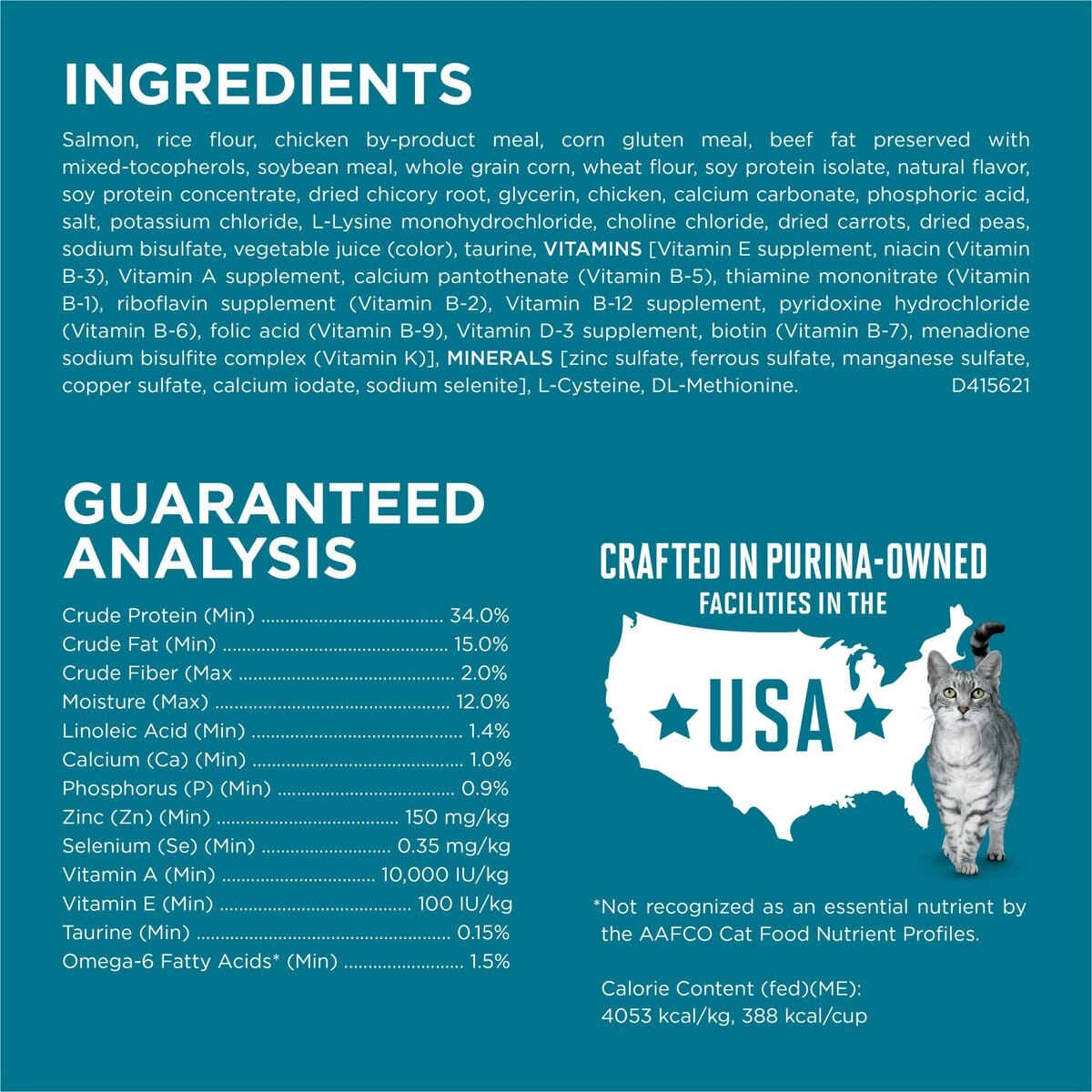 PURINA ONE Tender Selects Blend with Real Salmon Dry Cat Food, 22lb