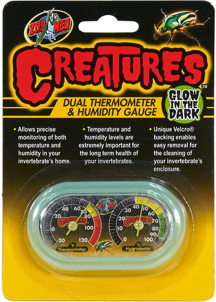 Zoo Med Creatures Dual Reptile Thermometer & Humidity Gauge slide 1 of 2