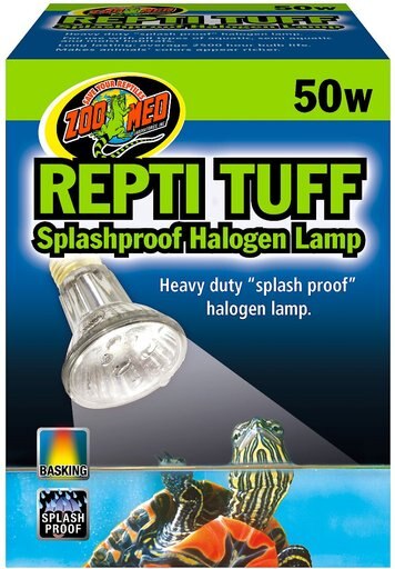 Zoo Med Repti Tuff Splashproof Halogen Reptile Terrarium Lamp, 50-watt