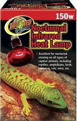 Zoo Med Nocturnal Infrared Reptile Terrarium Heat Lamp, 150-watt