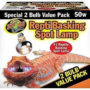 Zoo Med Repti Basking Reptile Spot Lamp, 50-watt, 2 count