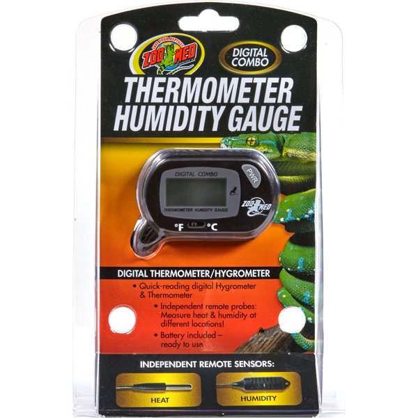 REPTI ZOO Reptile Terrarium Dual Thermometer and Hygrometer kits(1 set