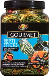 Zoo Med Gourmet Repti Sticks Floating Aquatic Turtle Food, 4.5-oz jar