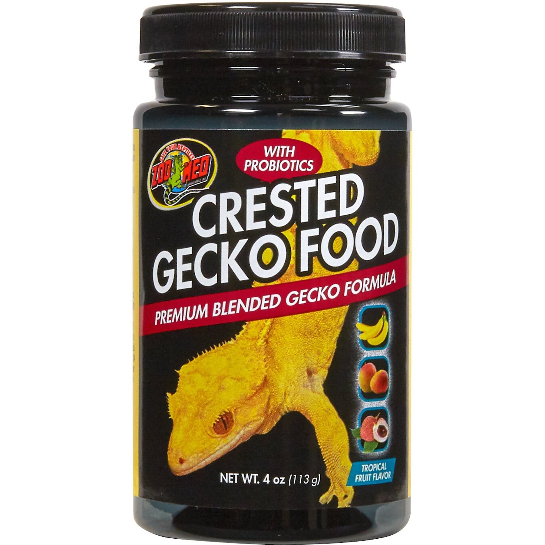 ZOO MED Premium Blended Gecko Formula Crested Gecko Food 4 oz jar Chewy