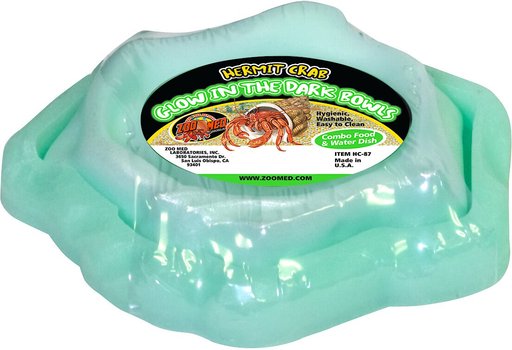 Zoo Med Glow in the Dark Combo Food & Water Hermit Crab Bowl