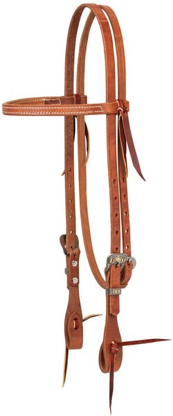 Weaver leather shops Premium Harness leather horse headstall dark brown work tack